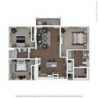 Three bedroom apartment in Charlotte, North Carolina.