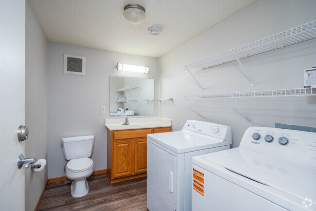 3BR, 2BA - 1,600SF - Laundry and Bathroom