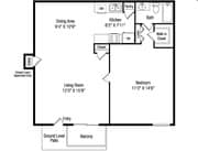 1BR/1BA