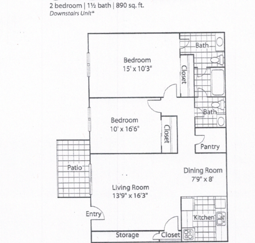 Floor Plan - 2+1.5