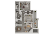 2 Bedroom 2 Bath 930 Square Feet