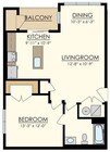 1 Bedroom / 1 Bath / 750 Sq.Ft.