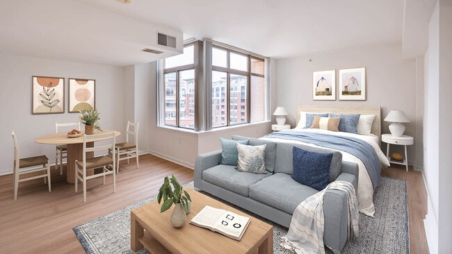 Living Room with Hard Surface Flooring - The Reserve at Clarendon Centre