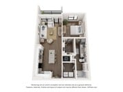 The Jackson is a 776 SF one-bedroom apartment with balcony / patio that blends comfort, refinement, and a sense of arrival.