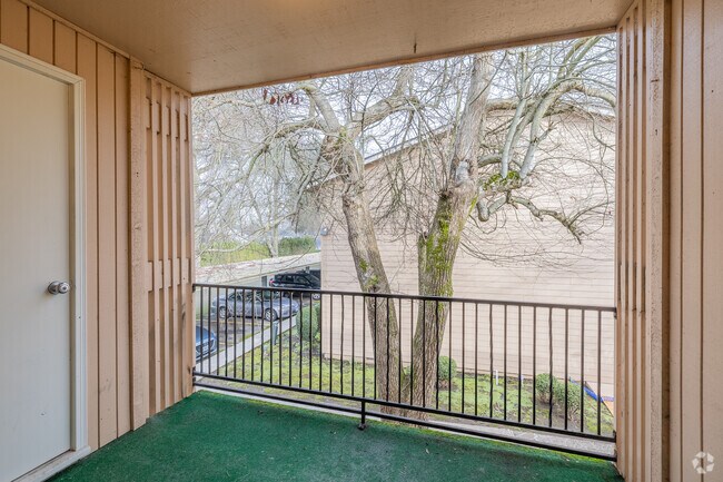 2BR, 1BA - 818SF - Balcony - Royal Oaks Apartments