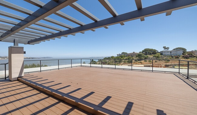 An oversized balcony perfect for entertaining during every season.