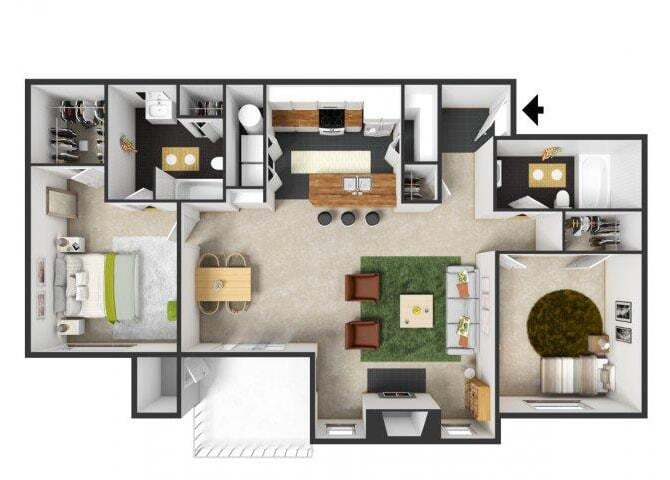 Floor Plan - Burgundy