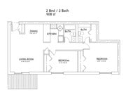 2 bed / 2 bath Floor Plan
