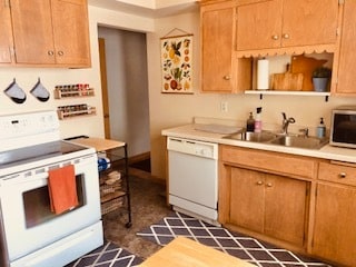 kitchen leading into hall w/bedrooms & bathroom on right & basement to left - 4945 Zenith Ave S