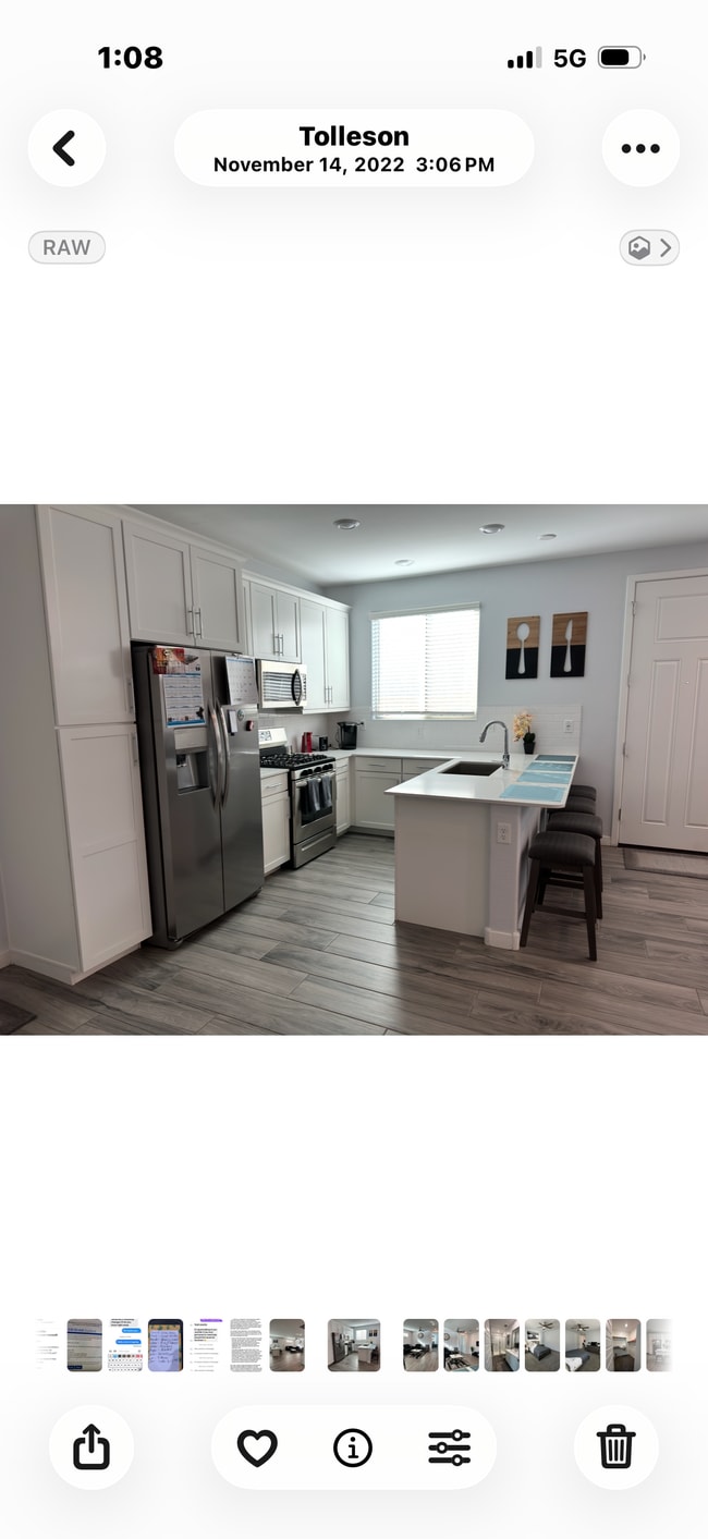 Gas stove , quartz countertops - 9530 W Getty Dr