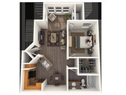 One Bed-One Bath 750 Sq. Ft.