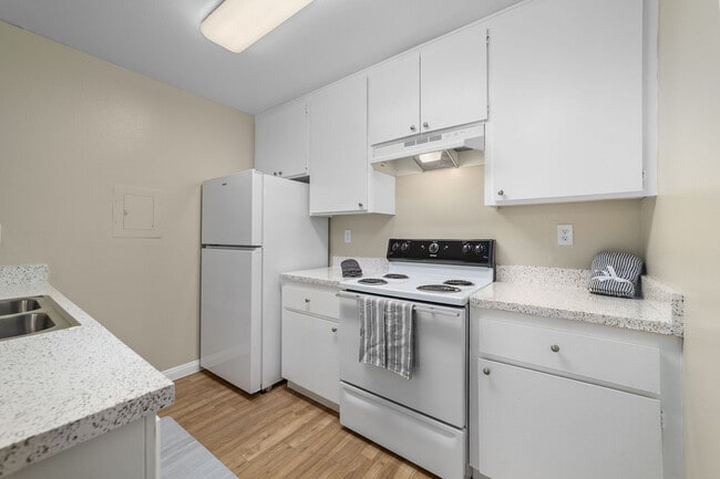 Kitchen at Bay Breeze Apartments in Costa Mesa, CA