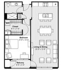 Modern 1 BR + Private Balcony, Spa Shower