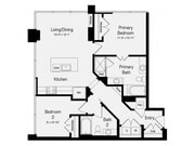 B3 | 2 bed 2 bath | 1116 Sq. Ft.