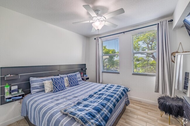 3BR, 2BA - 1,257SF - Primary Bedroom - Water's Edge Apartment Homes