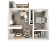 1 habitación 1 baño