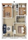 One Bedroom 705 sqft