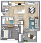 Dunwoody Place One-Bedroom Floor Plan
