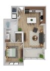 1 Bedroom | 1 Bath | 844 SF