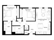 Unit D floor plan The Grove at Woodlake