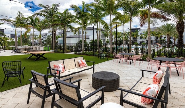 Unwind after a long day at your outdoor lounge - Solea at Miami Lakes