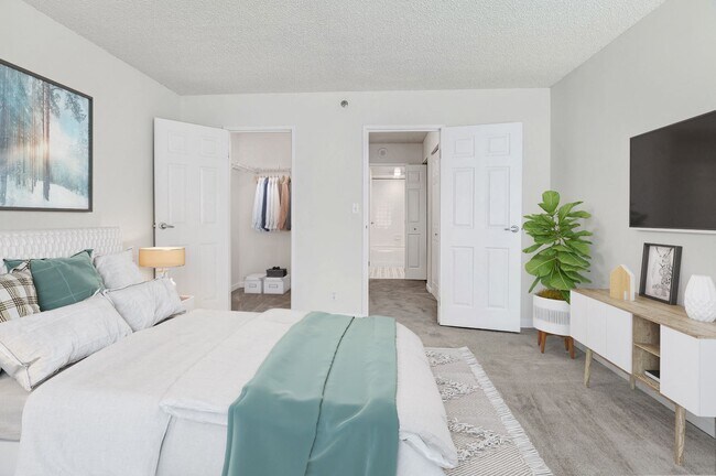 Apartamento habitaciones con espacio de guardarropas (virtualmente montada)