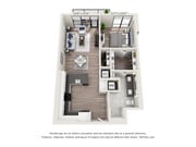 One Bedroom One Bath (887 SF)