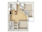 Two bedroom floor plan