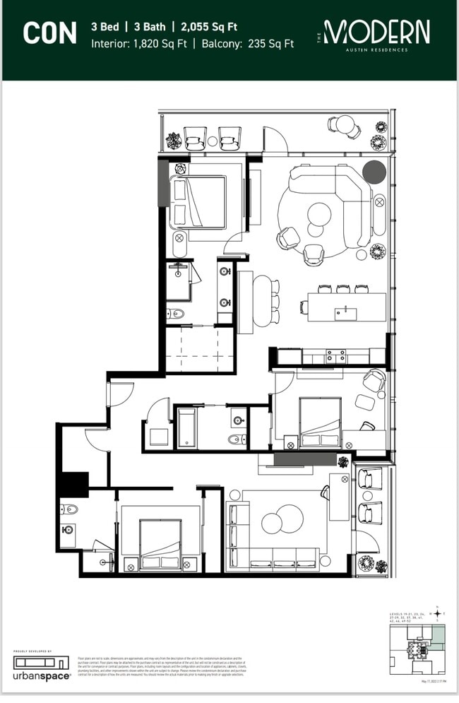 Floor plan - 610 Davis St Unit 5007