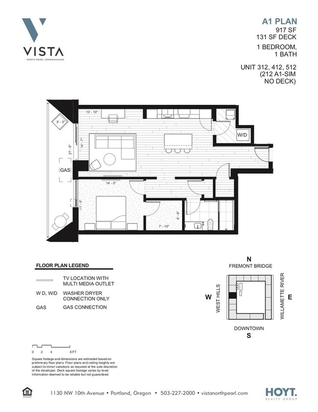 Photo - Vista Condominiums - 1 bedroom/1 bath Pearl District condo w/parking/storage/amenities/most utili... Unit VIS312