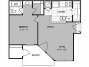 A1 1bd/1ba 561 sf