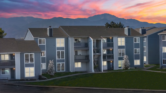Antero Apartments Ariel View with Mountains Twilight - Antero