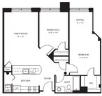 AC-AM_2Bed_1Bath_960 Sq Ft