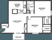 B1 - 866 Sq. Ft.