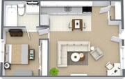 Collegewood 1B/1B Alternate Floor Plan
