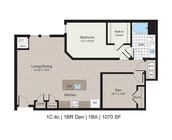 1BD/1BA with Den