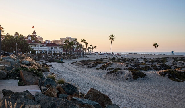 Live just minutes from the sand, surf, and sunshine with a short drive to Coronado Beach and more.