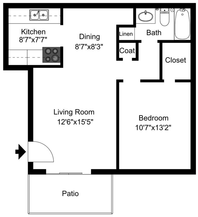 Village Green - 1B1B - Chestnut 649-682 SF - 2D.jpg