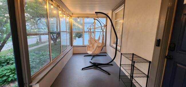 Cozy Front Porch with Hammock Chairs & String Lights - 1901 -2301 Fillmore Street NE Minneapolis, MN 55418