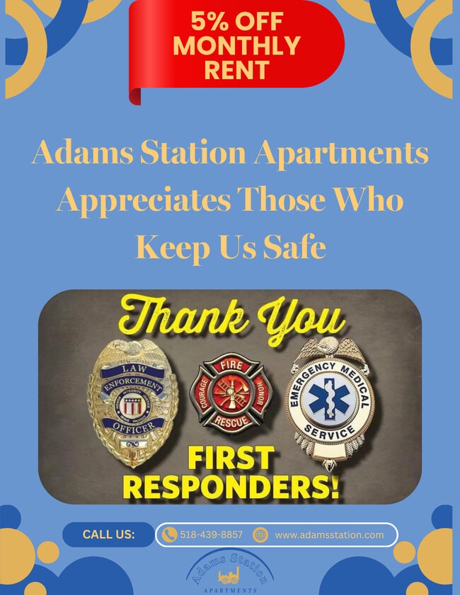 First Responders Discount - Adams Station Apartments