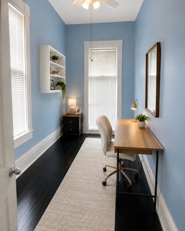 Dedicated private home office with desk and high-speed Wi-Fi