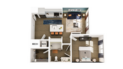 A2 floor plan Matheson Mill by Broadstone