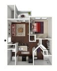 Oak | 1 Bed 1 Bath | 651 sq ft | Apartments Near Conyers | Lake St James