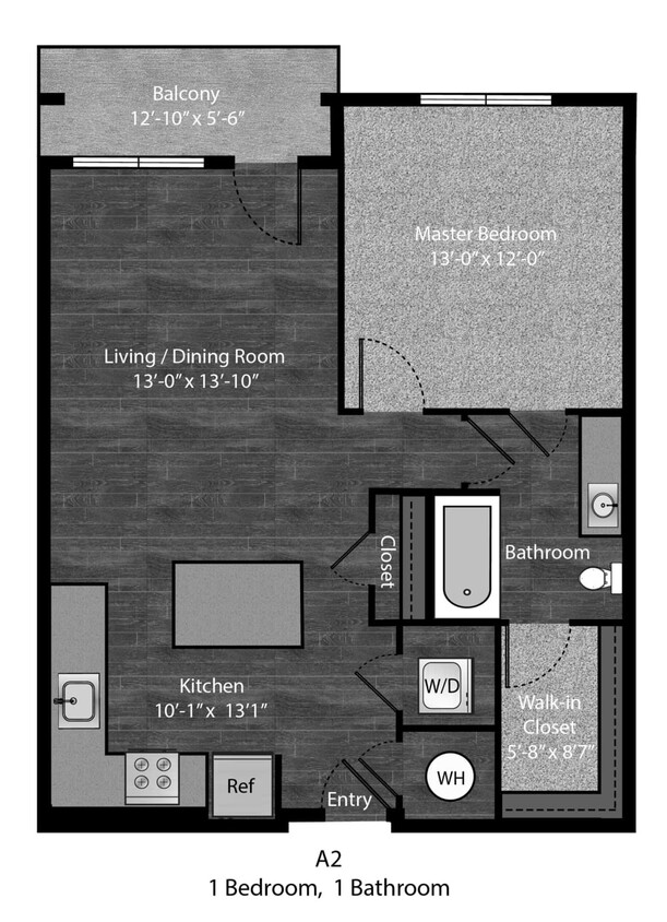 Floor Plan - Bronte - 1Bed