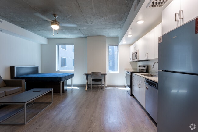 Studio - 470SF - Living Area - The Parker