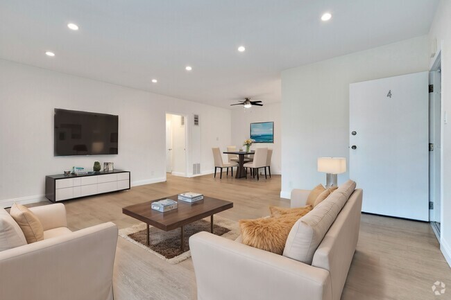 Staged living room - Horner Apartments