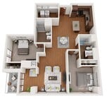 Floor Plan B | Domain | Apartments in Madison, WI