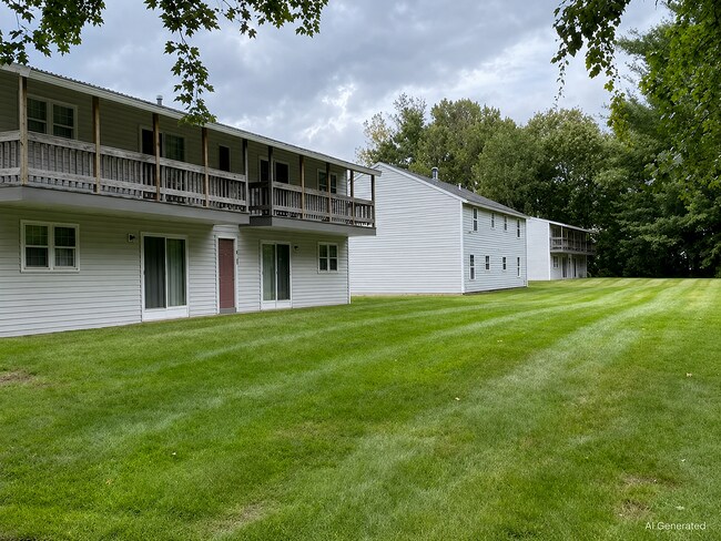 Balconies overlooking the lawn