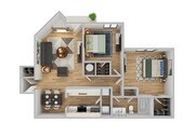 2 Bedroom | 1 Bath | 875 SF