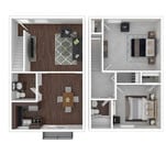 2 Bed 1.5 Bath